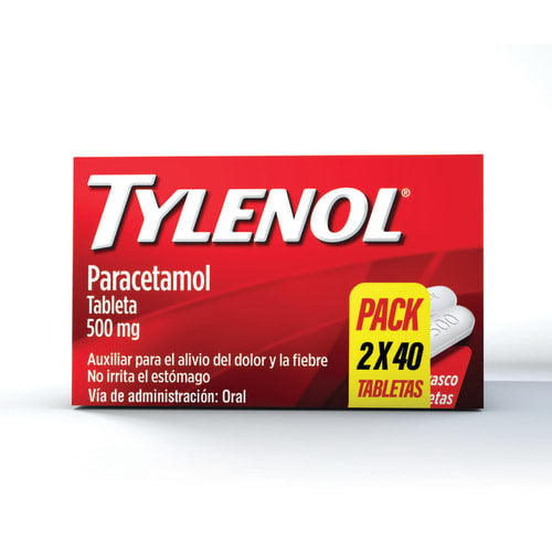 Tylenol 500 Mg Fco 40 Tab 2Pac