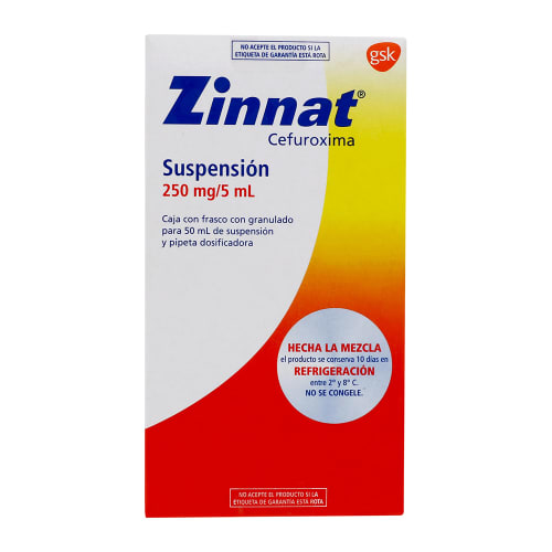 Zinnat 250 Mg Susp 50 Ml