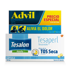 Tesalon 100Mg 20Caps + Advil 2