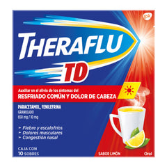 Theraflu Ext-Td Rojo 10Sb Econ