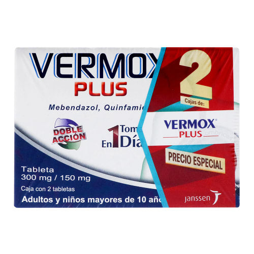 Vermox Plus 300/150Mg 2Tab Two