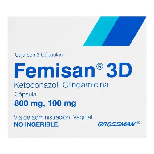 Femisan 3D 800/100Mg Vag Caps