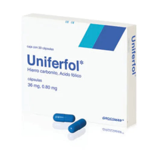 Uniferfol 36.0Mg/0.800Mg Caps