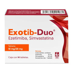 Exotib-Duo 10/20 Mg 14 Tab