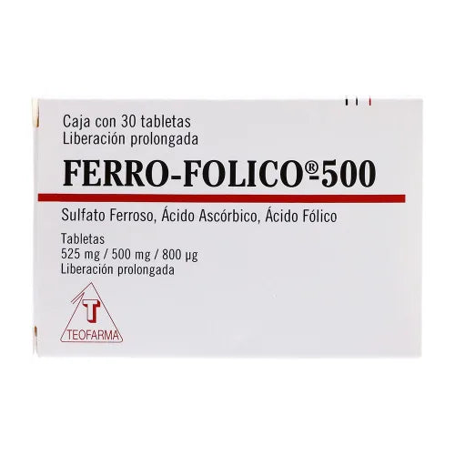 Ferro-Folico 500 Mg Tab 30