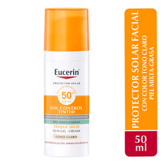 Eucerin Sun Face Oil Control Tono Claro 50+  50Ml