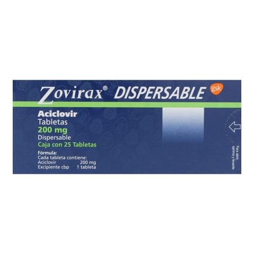 Zovirax 200Mg Disper Tab25