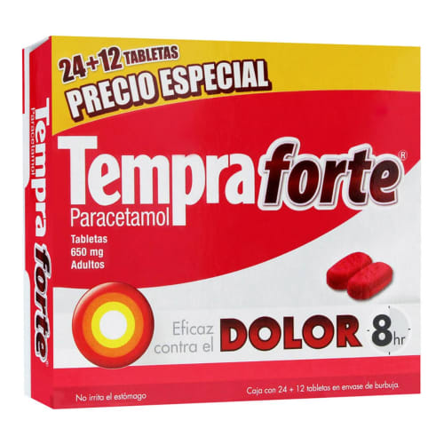 Tempra Forte 650Mg Tab 24 12