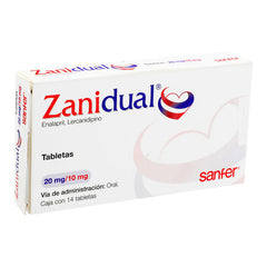 Zanidual 20Mg 10Mg Tab 14