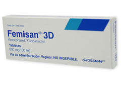 Femisan-3D 800/100Mg Vag Tab 3