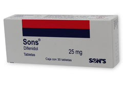 Sons Tabs 25mg C/30 Difenidol